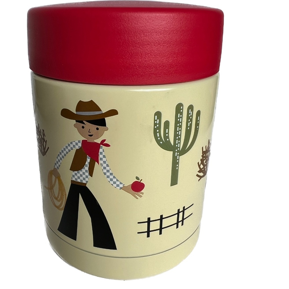 NOW Western Cowgirl Thermos Food Jar Insulated Container Cold/Hot Rootin' Tootin